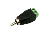  Разъем RCA на 2-pin винтовой  (тюльпан)